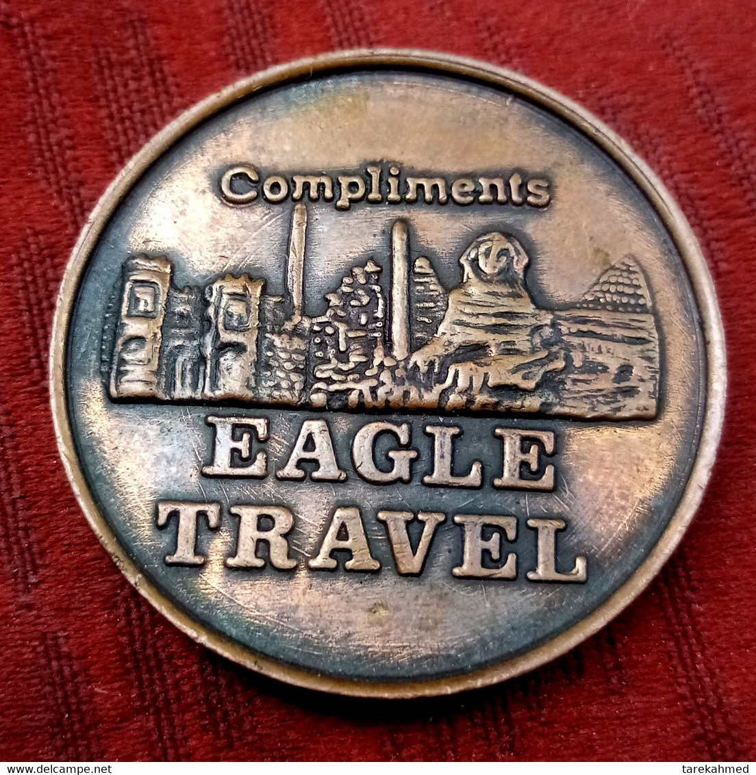 Egypt , Tourist Token Of Sphinx , Eagle Travel , 23.5 G , Tokbag - Professionnels / De Société