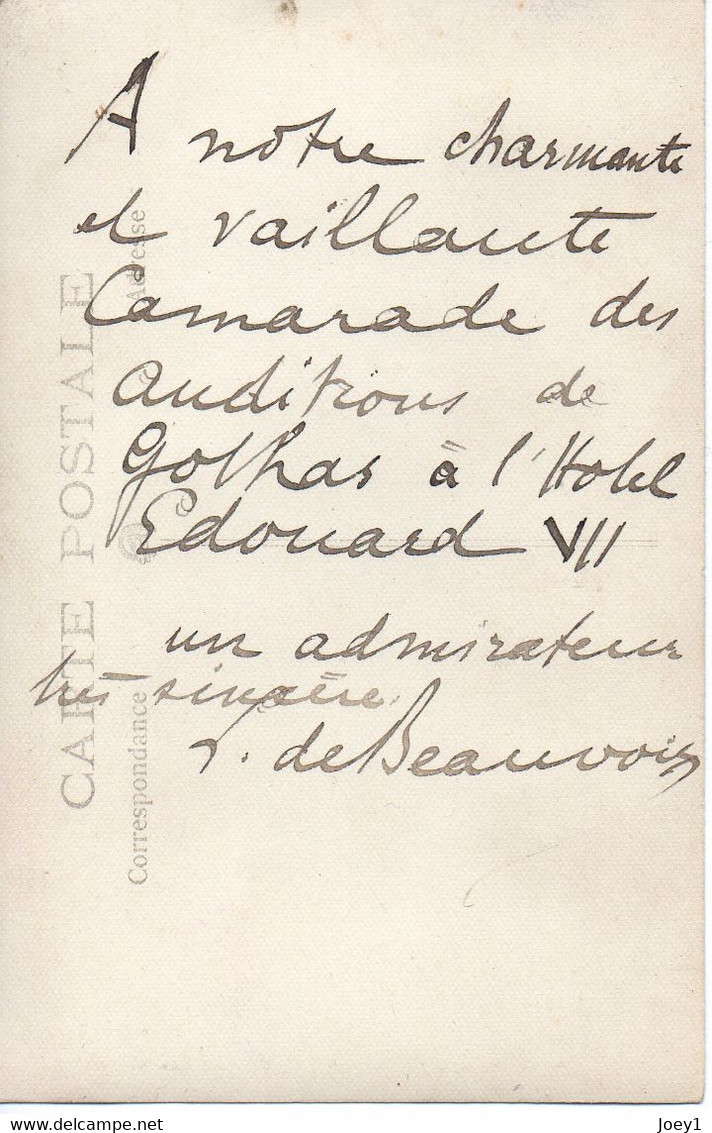 Carte Photo Colonel à Identifier,dédicacé De Beauvoir Au Dos - Personnes Anonymes