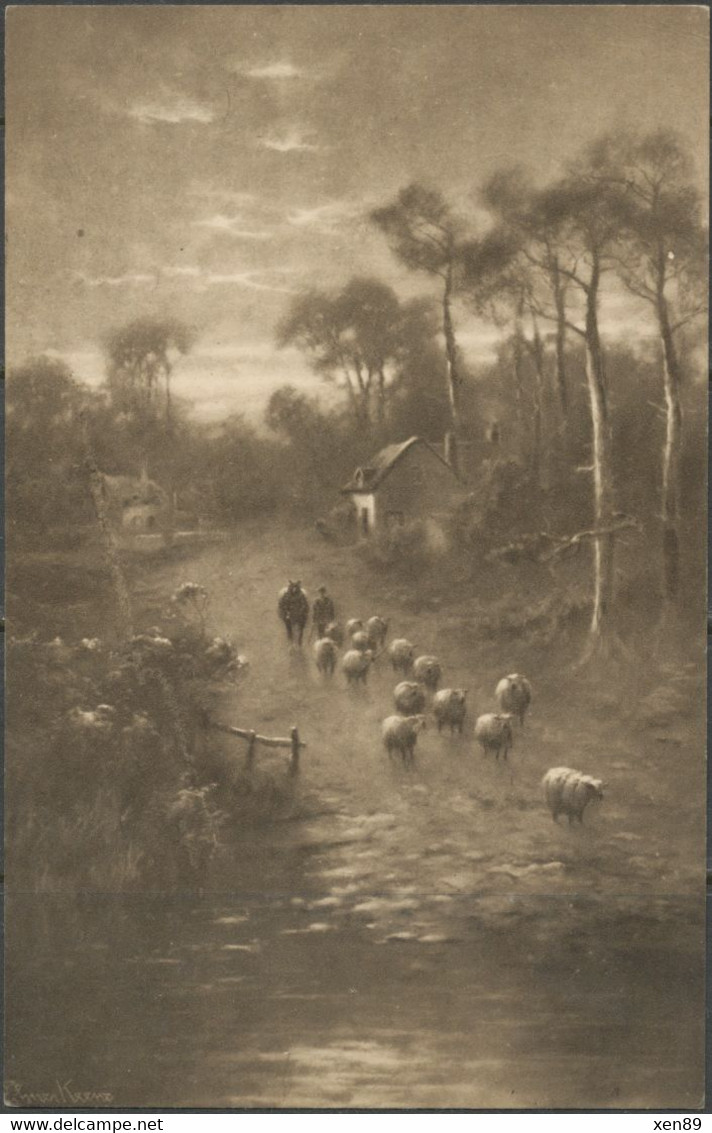 CPA - KEENE ELMER -- Berger Et Son Cheval Emmenant Ses Moutons Au Pâturage -- - Keene, Elmer