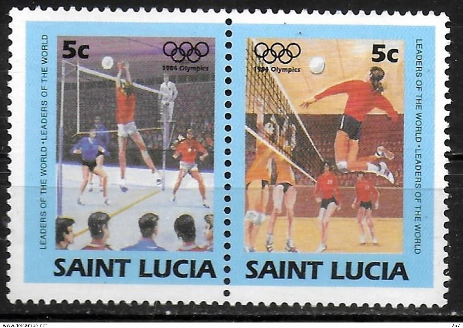 SAINTE LUCIE   N° 668/69  * *     Jo 1984  Volley Ball - Volleyball