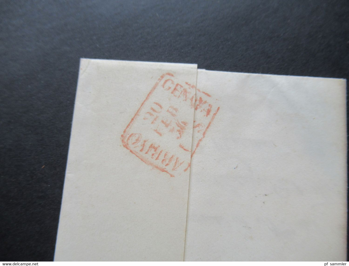 Italien Klassik 1856 Stempel Arquata Und Ank. Stempel Genova Arrivo Und K2 Poste Amr. Du Torino Faltbrief Mit Inhalt - Lombardije-Venetië