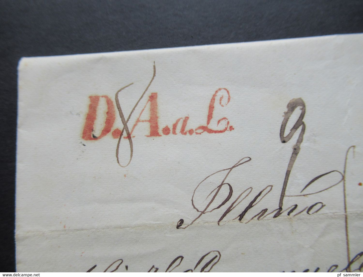 Italien Klassik 1858 Stempel ...ygallia Und Ank. Stempel Genova Arrivo Und Roter L1 D.A.a.L. Faltbrief Mit Inhalt - Lombardo-Veneto