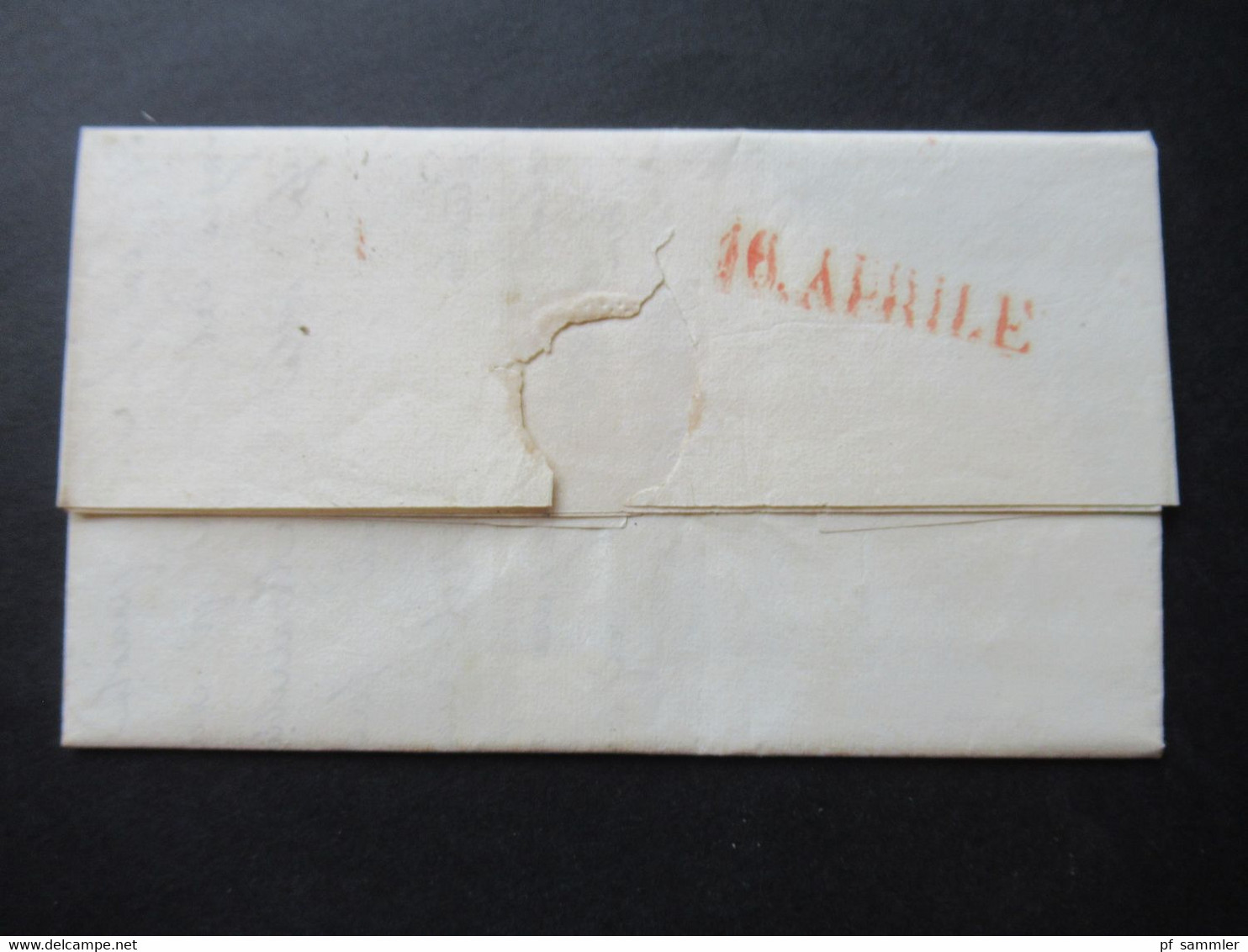 Italien Vorphila 1838 Schwarzer Stempel L2 18. Apr Novi Faltbrief Mit Inhalt Nach Genova Rücks. Roter L1 16. Aprile - ...-1850 Préphilatélie