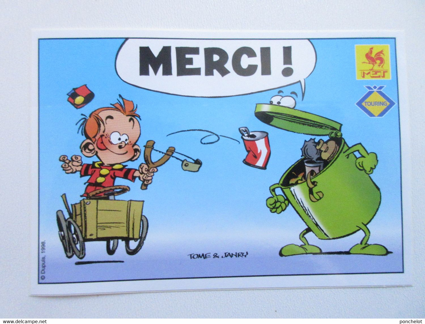 BD LE PETIT SPIROU Autocollant 8 X 12 Cm De La Région Wallonne Et Touring Secours - Autocolantes