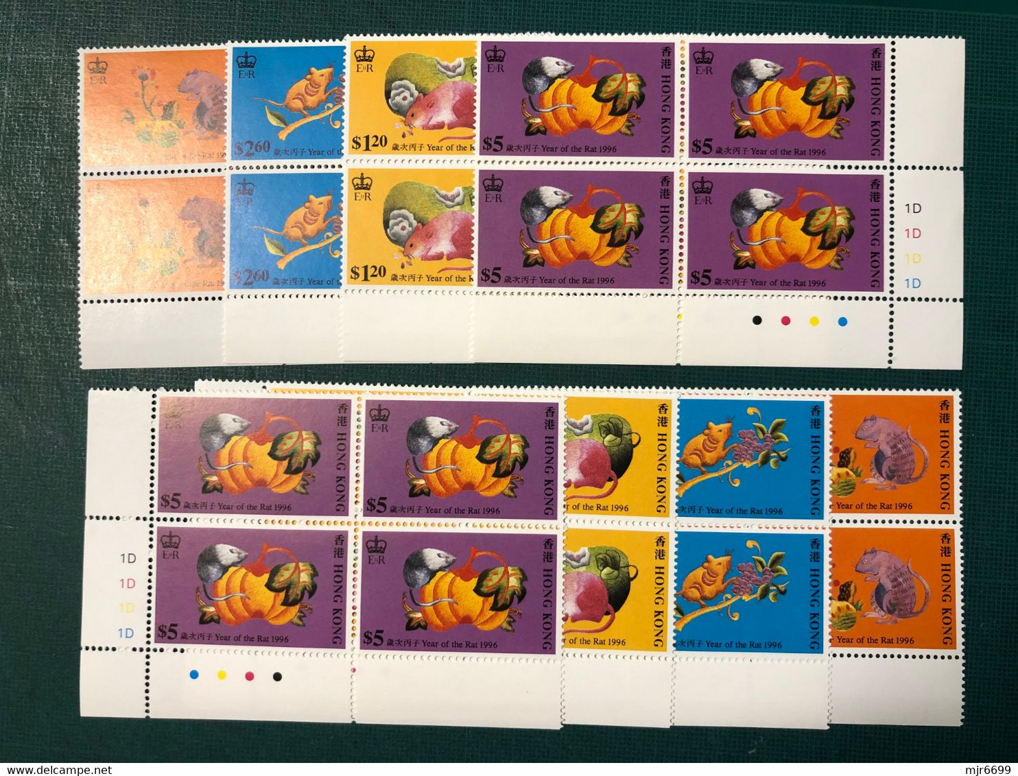 HONG KONG YEAR OF THE RAT X 8 IN 2 BLOCKS OF 4. - Collections, Lots & Series
