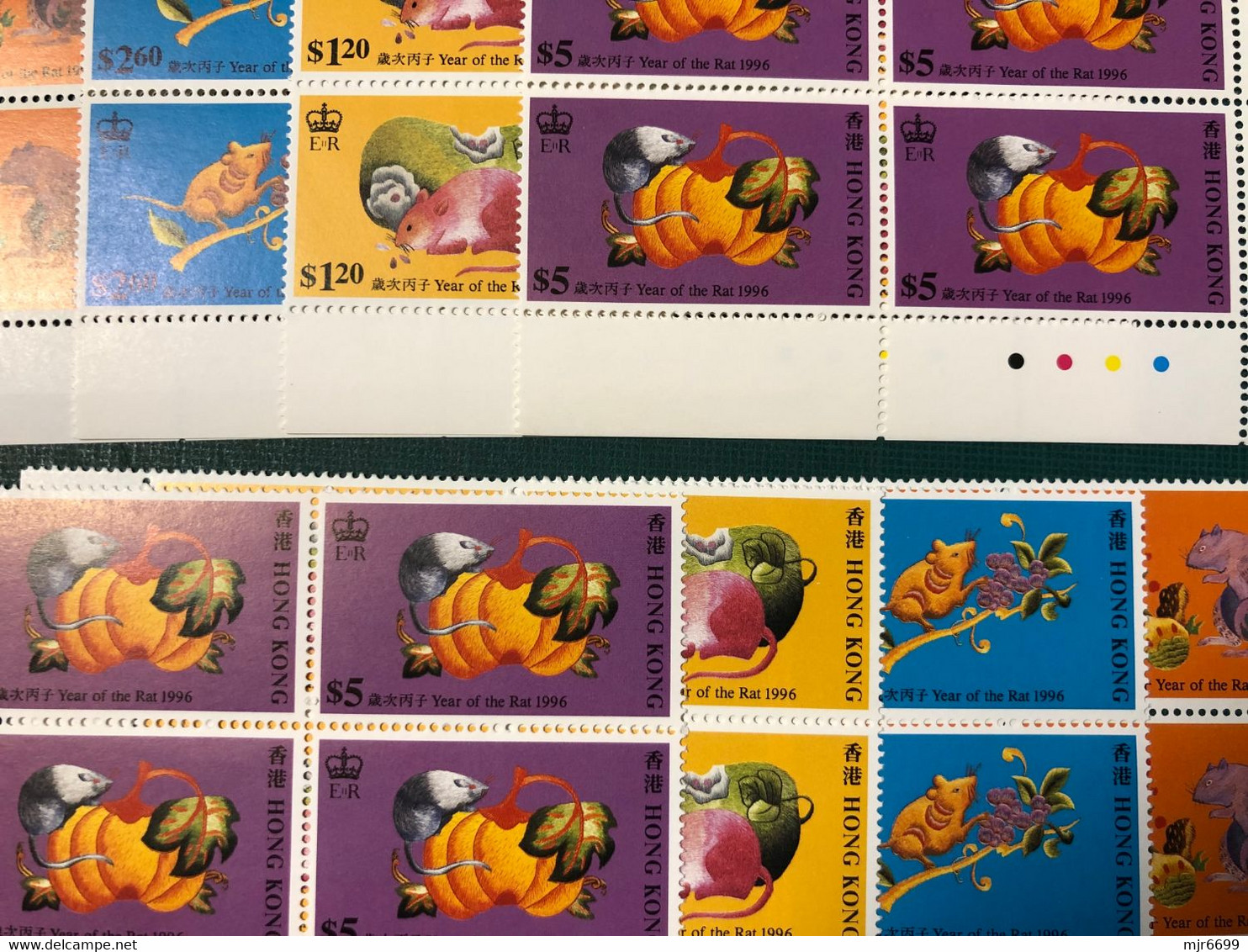 HONG KONG YEAR OF THE RAT X 8 IN 2 BLOCKS OF 4. - Colecciones & Series