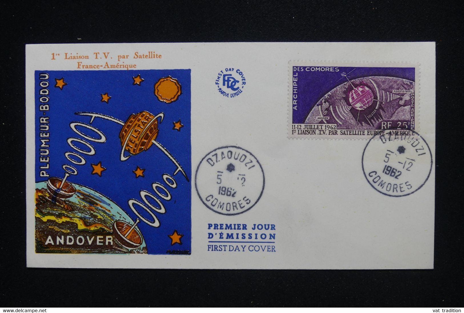 COMORES - Enveloppe FDC En 1962 - Liaison Par Satellite   - L 119718 - Covers & Documents