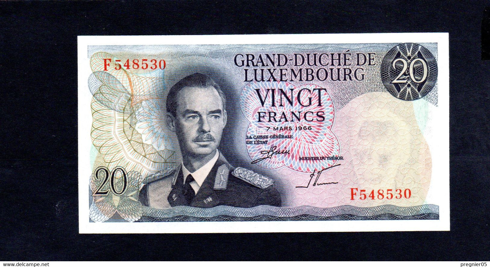 LUXEMBOURG " Baisse De Prix " Billet 20 Francs 1966 NEUF/UNC P.54F - Lussemburgo