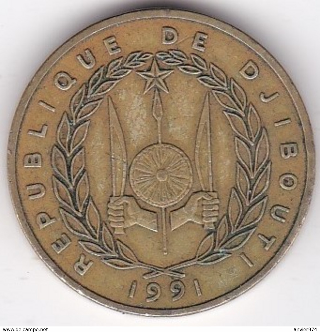 République De Djibouti 500 Francs 1991, Bronze-aluminium, KM# 27 - Gibuti