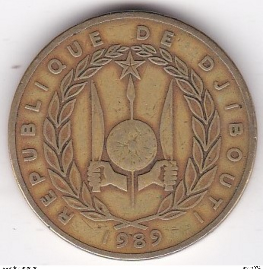 République De Djibouti 500 Francs 1989, Bronze-aluminium, KM# 27 - Dschibuti