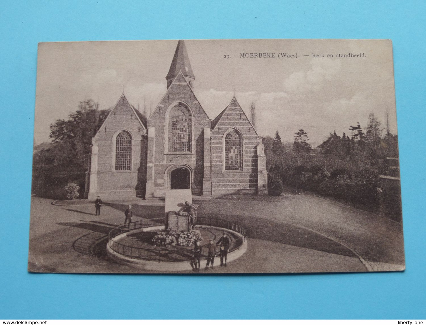 Kerk En Standbeeld - Moerbeke-Waes ( Uitg. Henri Georges - 23 ) Anno 19?? ( Zie / Voir Scans ) ! - Moerbeke-Waas