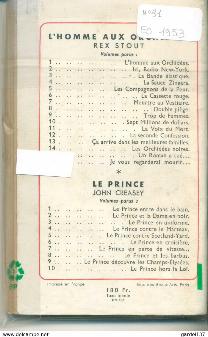 Leslie Charteris Le Saint Et La Veuve Noire 1953 EO - Arthème Fayard - Le Saint