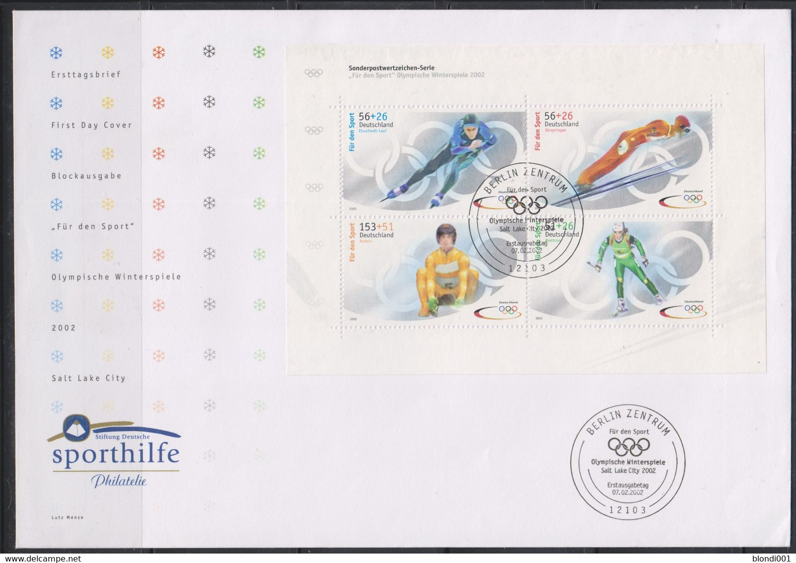 Olympics 2002 - Biathlon- GERMANY - FDC Cover - Winter 2002: Salt Lake City