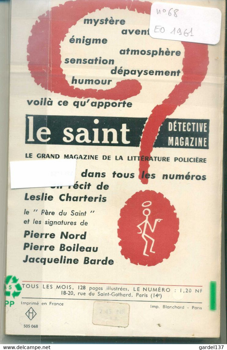 Leslie Charteris Le Saint Au Bois Dormant 1961 EO - Arthème Fayard - Le Saint