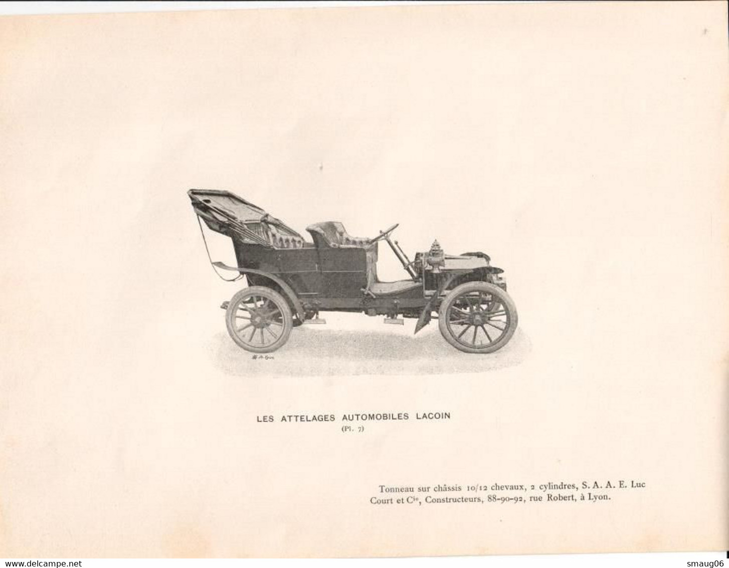 RARE DOCUMENT COMMERCIAL LES ATTELAGES AUTOMOBILES LACOIN (12 FEUILLETS) - 1900 – 1949