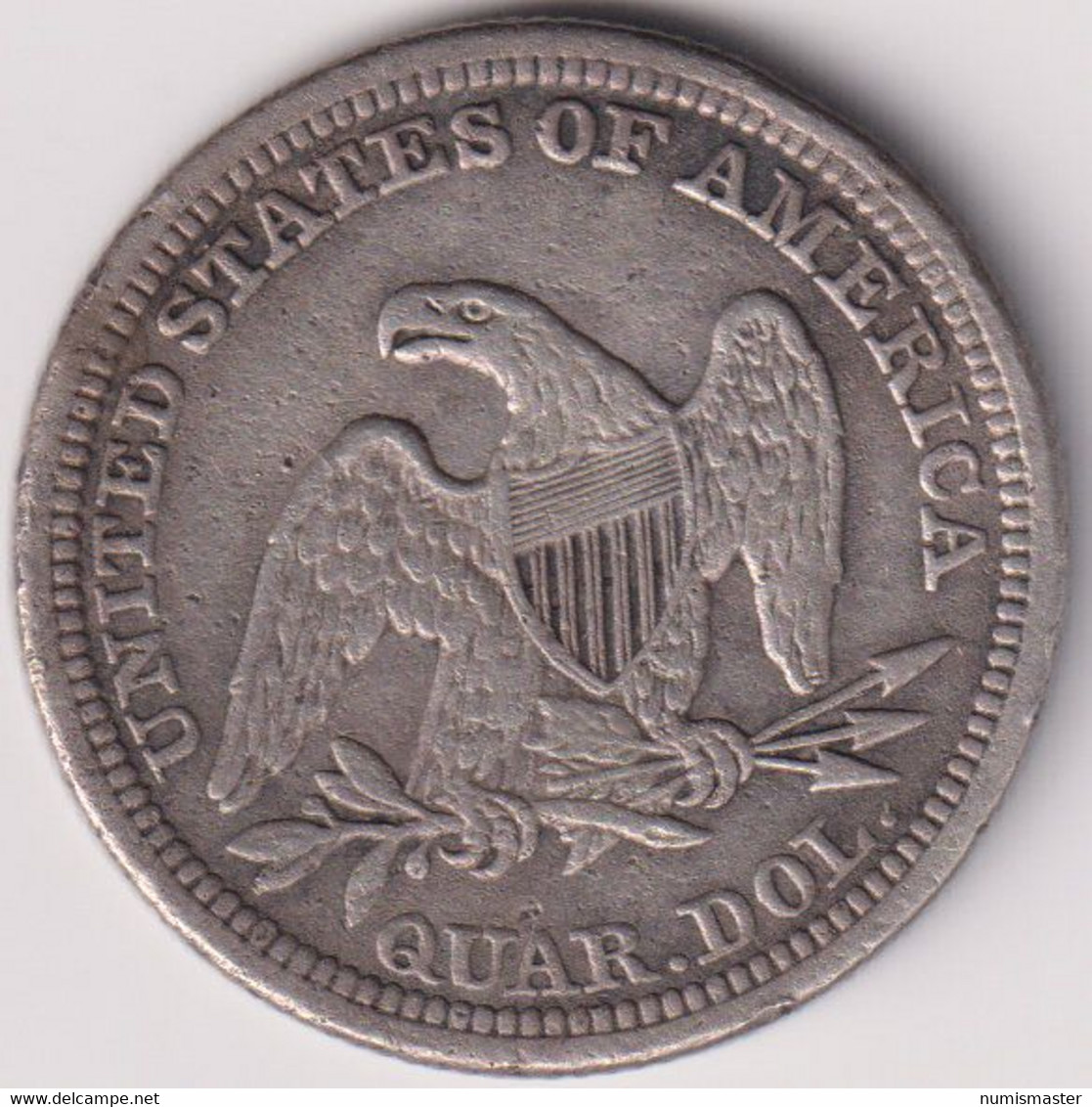 1846, SEATED LIBERTY QUARTER - 1838-1891: Seated Liberty (Libertà Seduta)