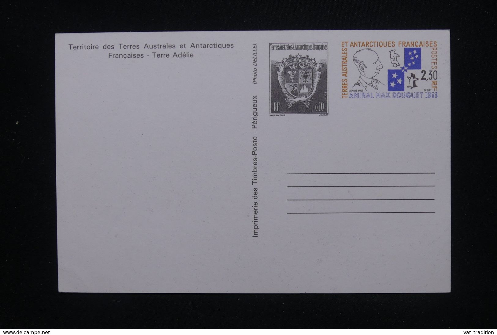 T.A.A.F. - Entier Postal Non Circulé -  L 119831 - Postal Stationery