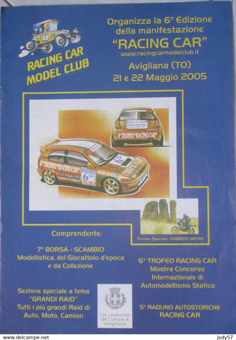 DEPLIANT - RACING CAR MODEL CLUB - 2005 - AVIGLIANA - Italie
