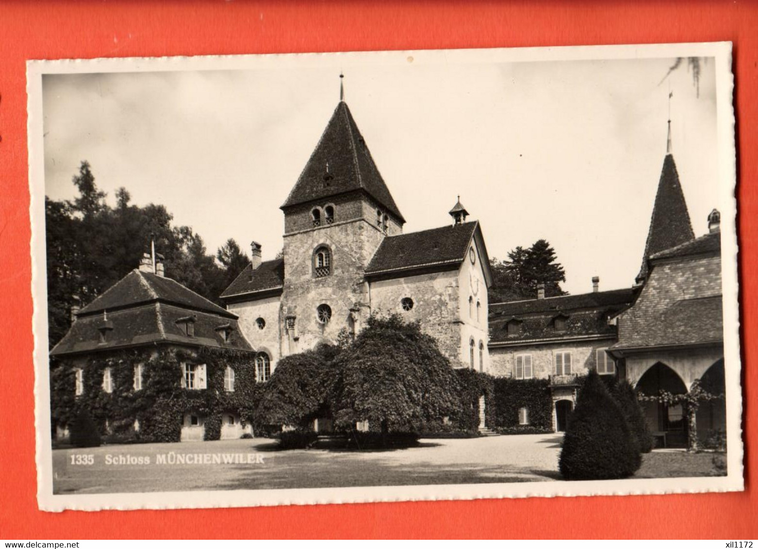 ZPI-04 Schloss Münchenwiler Villars Des Moines.  Feldpost Gelaufen Nach Morrens VAud SAvigny 1335 - Villars-les-Moines