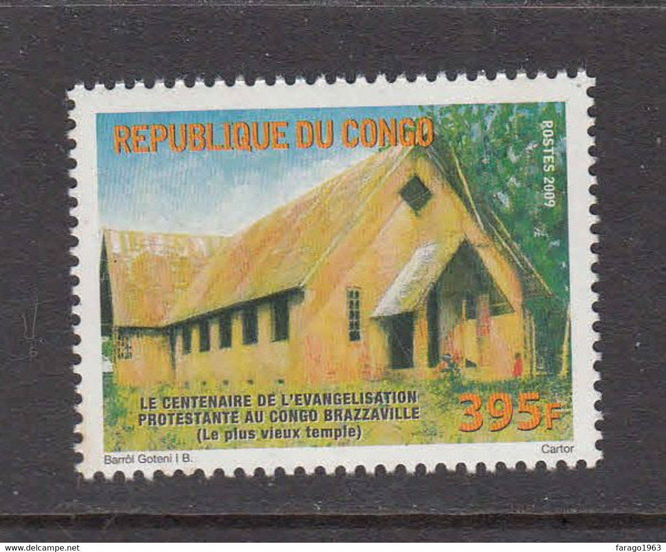 2009 Congo 395F Protestant Evangelisation   Scott 1283C  MNH  ***DIFFICULT** Unpriced In Scott - Neufs