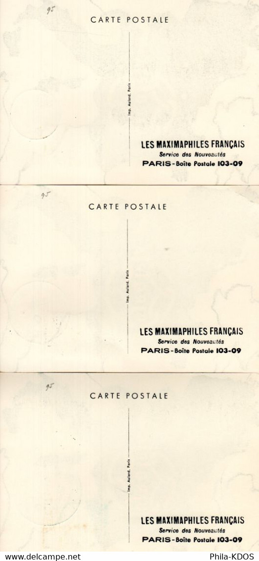 &#9989; " EUROPA 1959 : HOLLANDE / BELGIQUE / ALLEMAGNE " Sur 3 Cartes Maximum De 1959 Parfait état CM - 1959