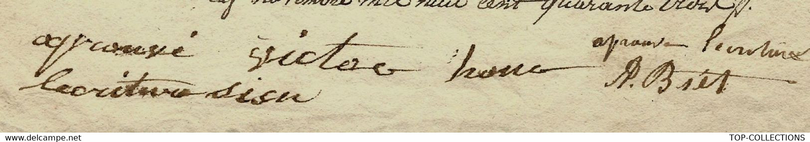 1843 MAISON NEUILLY EN THELLE Oise PAR Picquefeu Fabricant De Soie à Paris Et Hour Marchand épicier  Congé De Bail Signa - Manuscrits