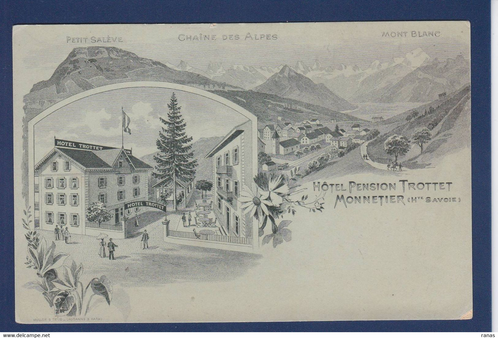 CPA [74] Haute Savoie Monnetier Hôtel Trottet Non Circulé - Other & Unclassified