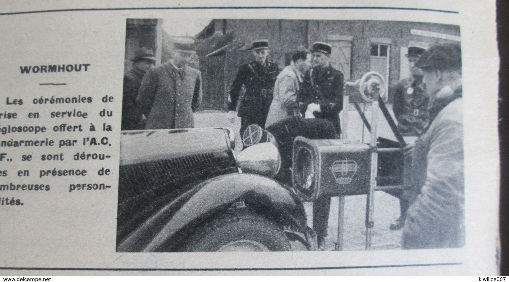 1951 Wormhout  Wormhout   Régloscope Offert à La Gendarmerie    Gendarme - Wormhout