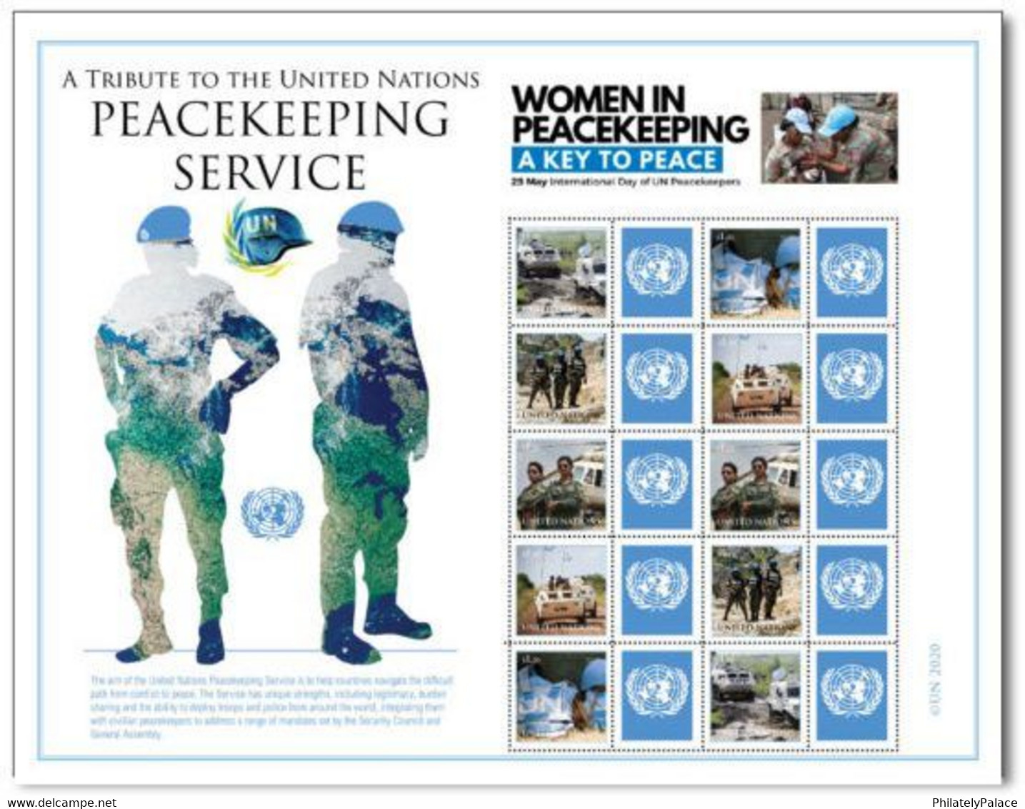 UN 2020 United Nations Tribute To The United Nations Peacekeeping Service , Sheet MNH (**) - Nuevos