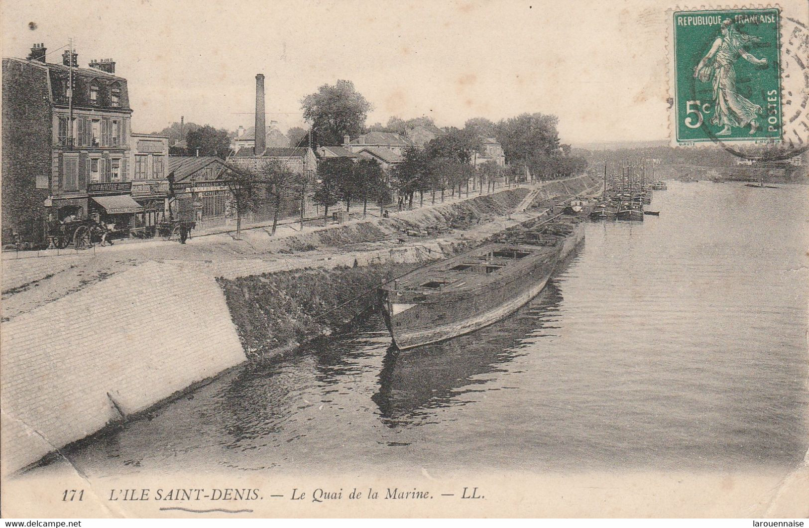 93 - L' ILE SAINT DENIS - Le Quai De La Marine - L'Ile Saint Denis