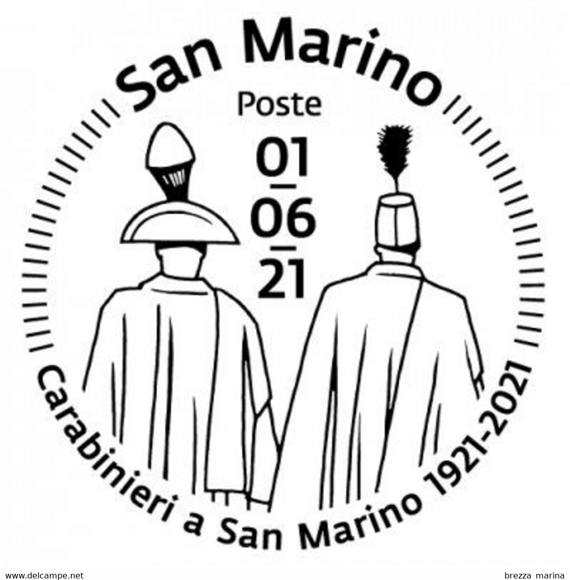 SAN MARINO - Usato - 2021 - 100 Anni Insediamento Dei Carabinieri A San Marino - Carabiniere, Gendarme, Piazza - 2.60 - Used Stamps