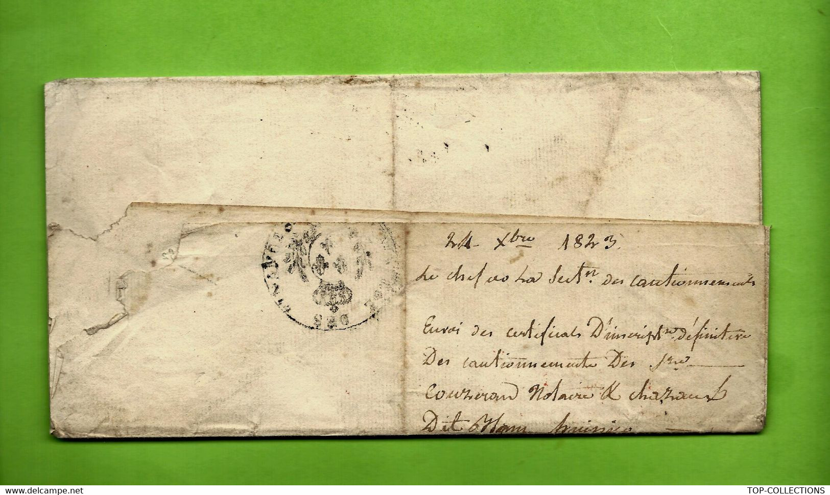 1824 ENTETE PARIS MINISTERE DES FINANCES Sign. Pour Mr Le Procureur Du Roi Toulouse Haute Garonne - Historische Documenten
