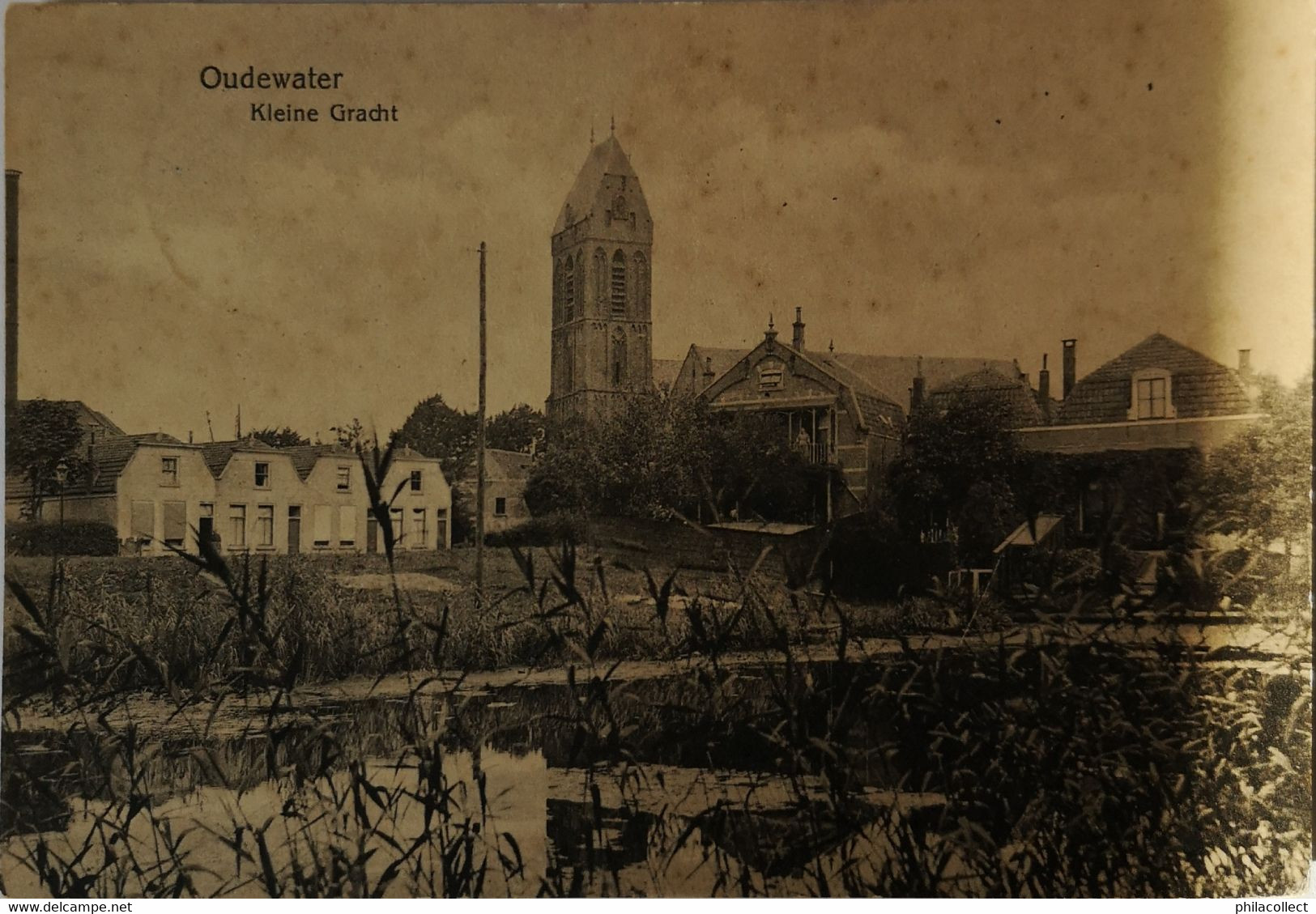 Oudewater (Utr.) Kleine Gracht 1924 Vlekkig - Other & Unclassified