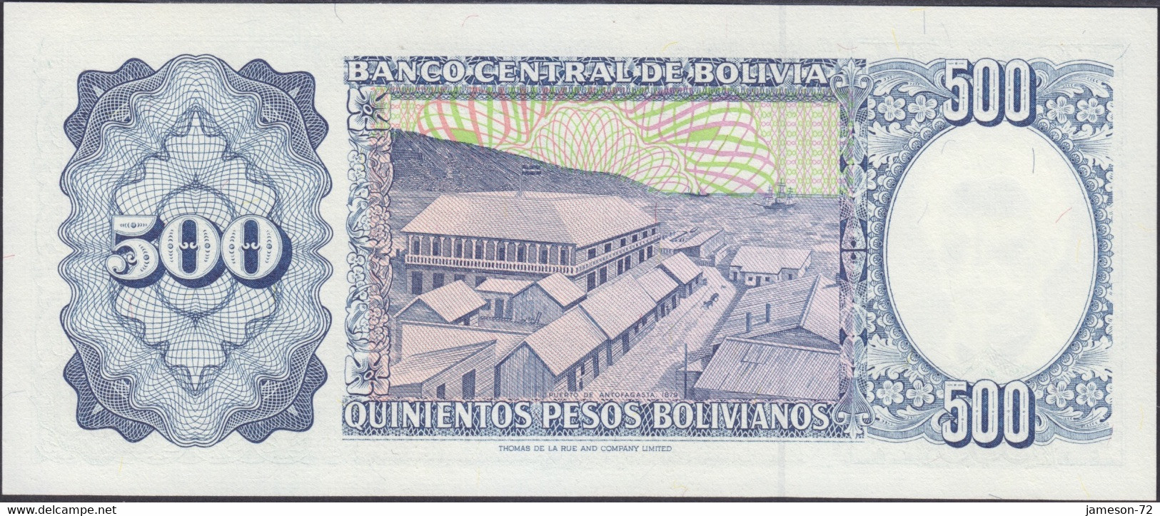 BOLIVIA - 500 Pesos Bolivianos D. 1981 P# 166 America Banknote - Edelweiss Coins - Bolivie