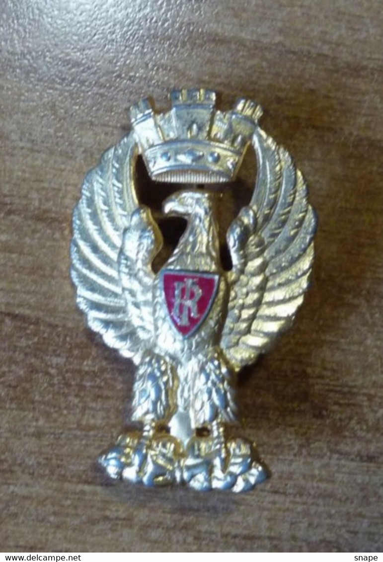Fregio Per Basco Polizia Agente Polizia Di Stato - Italian Police Beret Badge - Vintage - Obsolete  (234-2) - Police & Gendarmerie