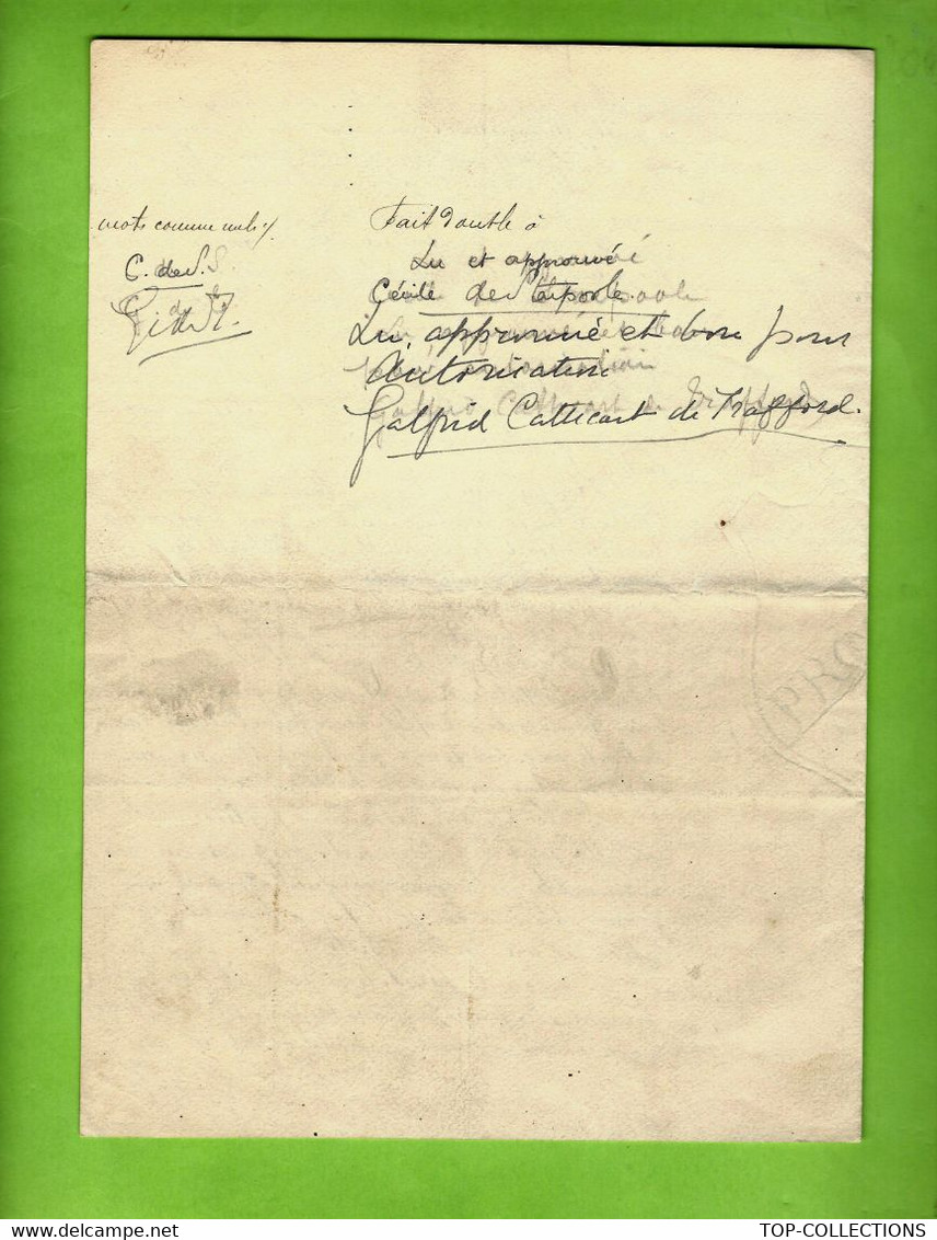 1905  Salins (Seine Et Marne) ECHANGE DE TERRES Cathcart De Trafford & De Stacpoole De Londres  Et Consorts Lafièvre - Historical Documents