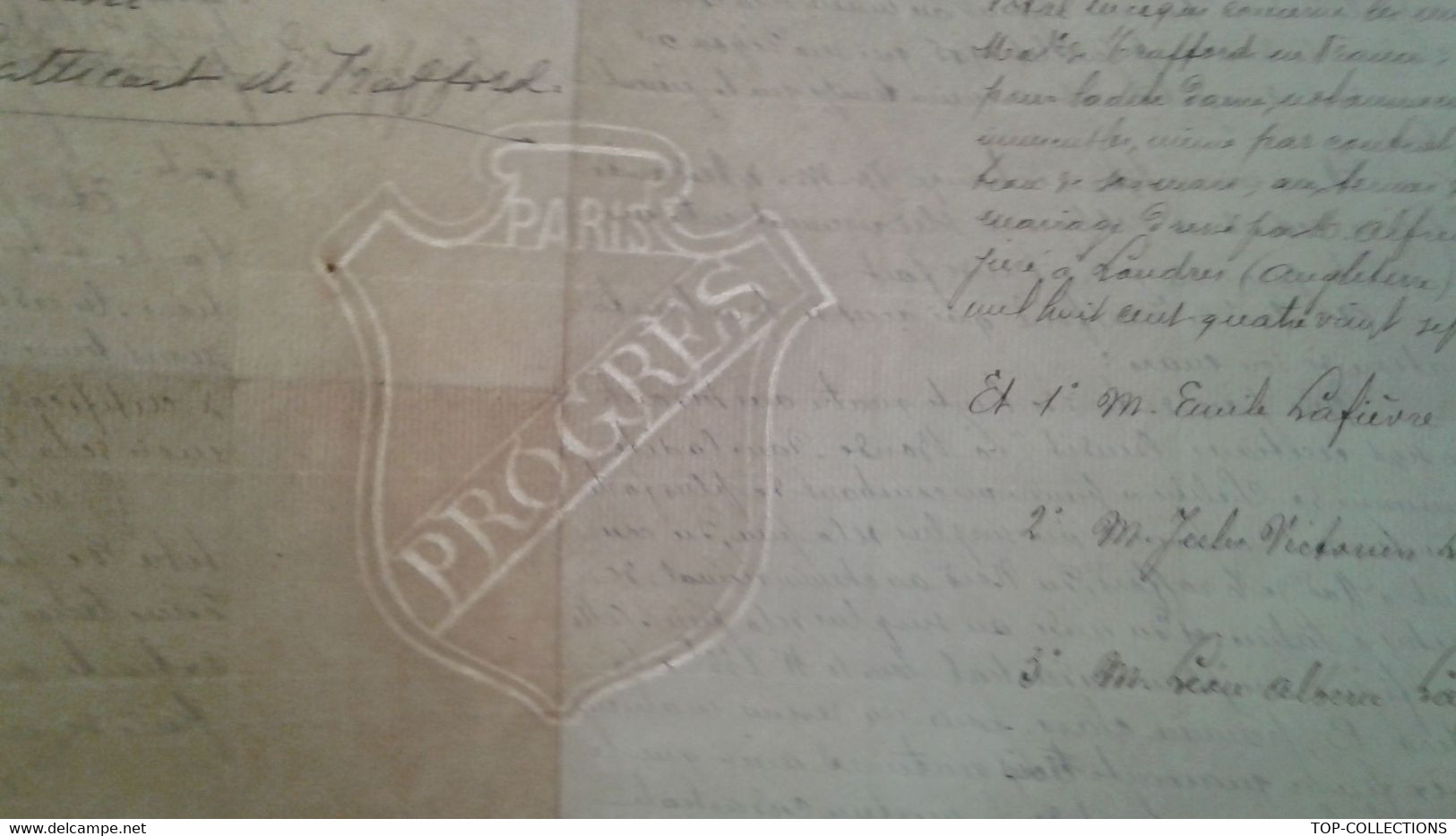 1905  Salins (Seine Et Marne) ECHANGE DE TERRES Cathcart De Trafford & De Stacpoole De Londres  Et Consorts Lafièvre - Historische Documenten