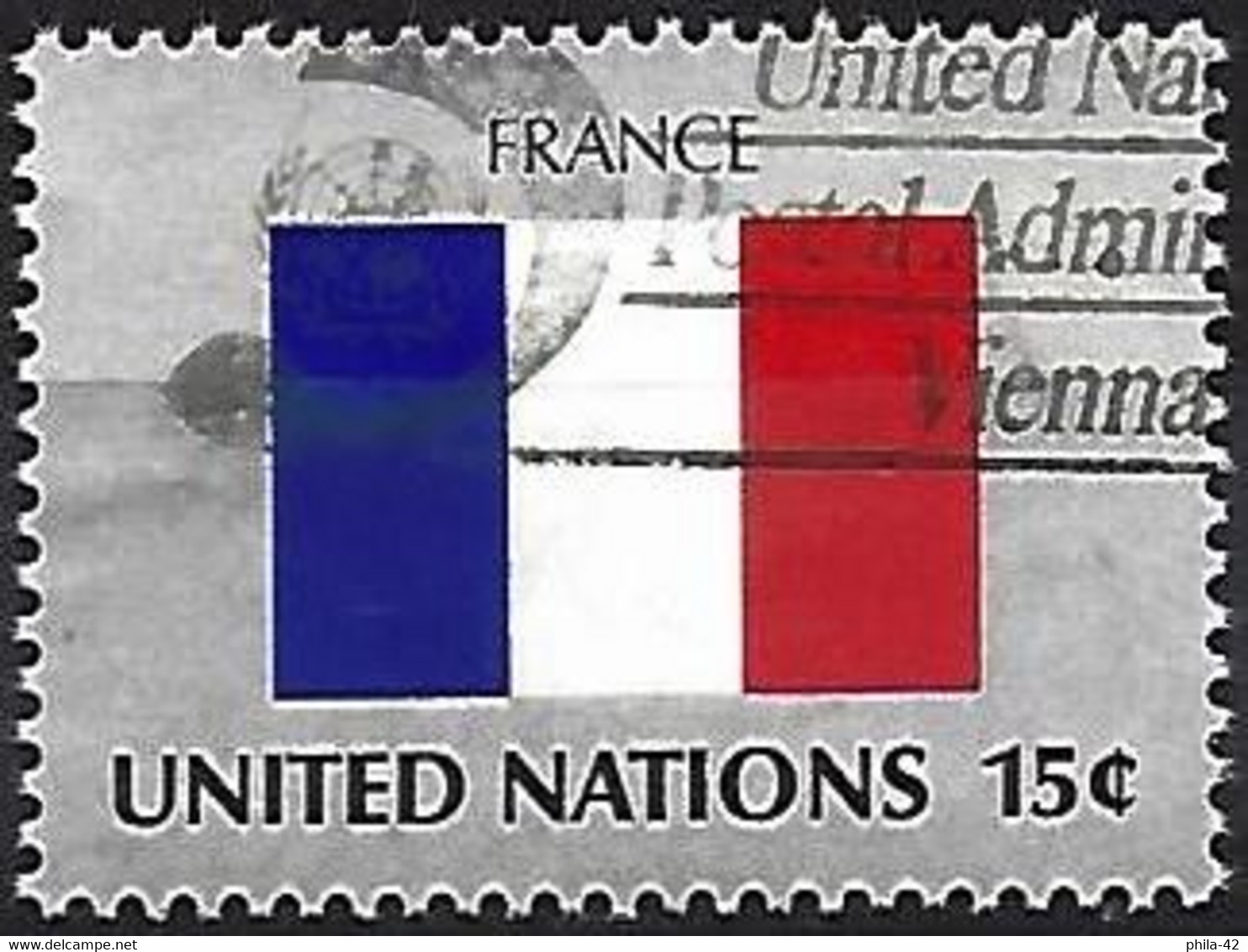 United Nations (New York) 1980 - Mi 357 - YT 325 ( Flags Of France ) - Gebruikt