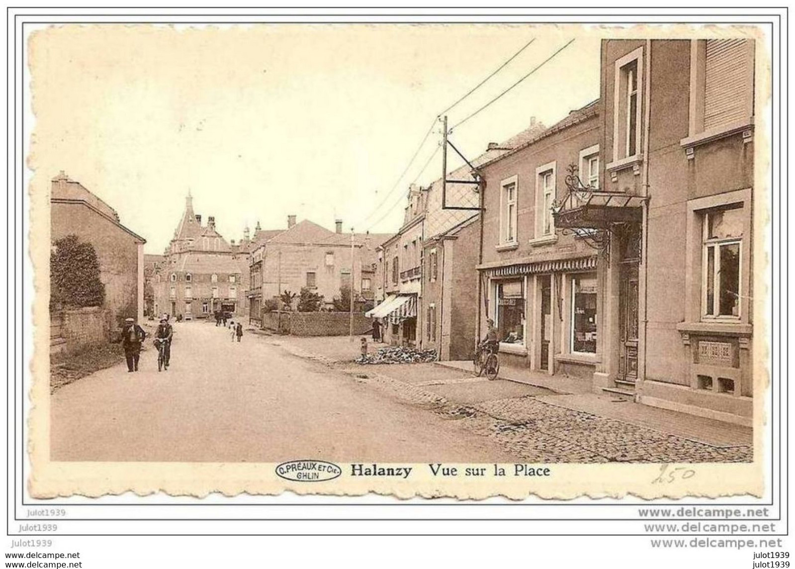 HALANZY ..-- Vue Vers La Place . 1949 Vers WENDUINE ( Mr Pierre FISCHER ) . - Aubange