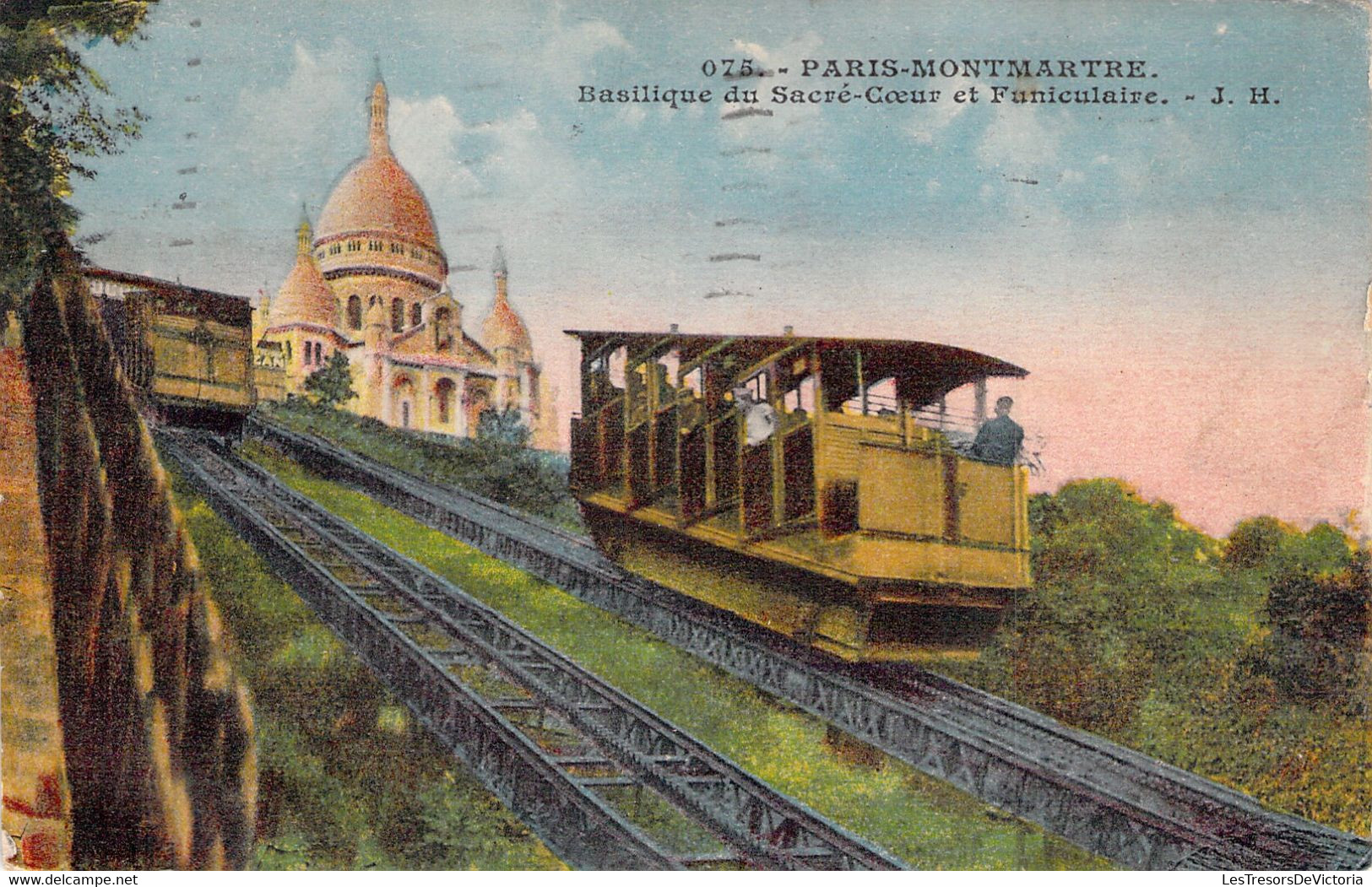 Paris - Montmartre - Basilique Du Sacré Coeur Et Funiculaire - Affranchissement Mixte Type Blanc Et Semeuse 1930 - Sacré Coeur