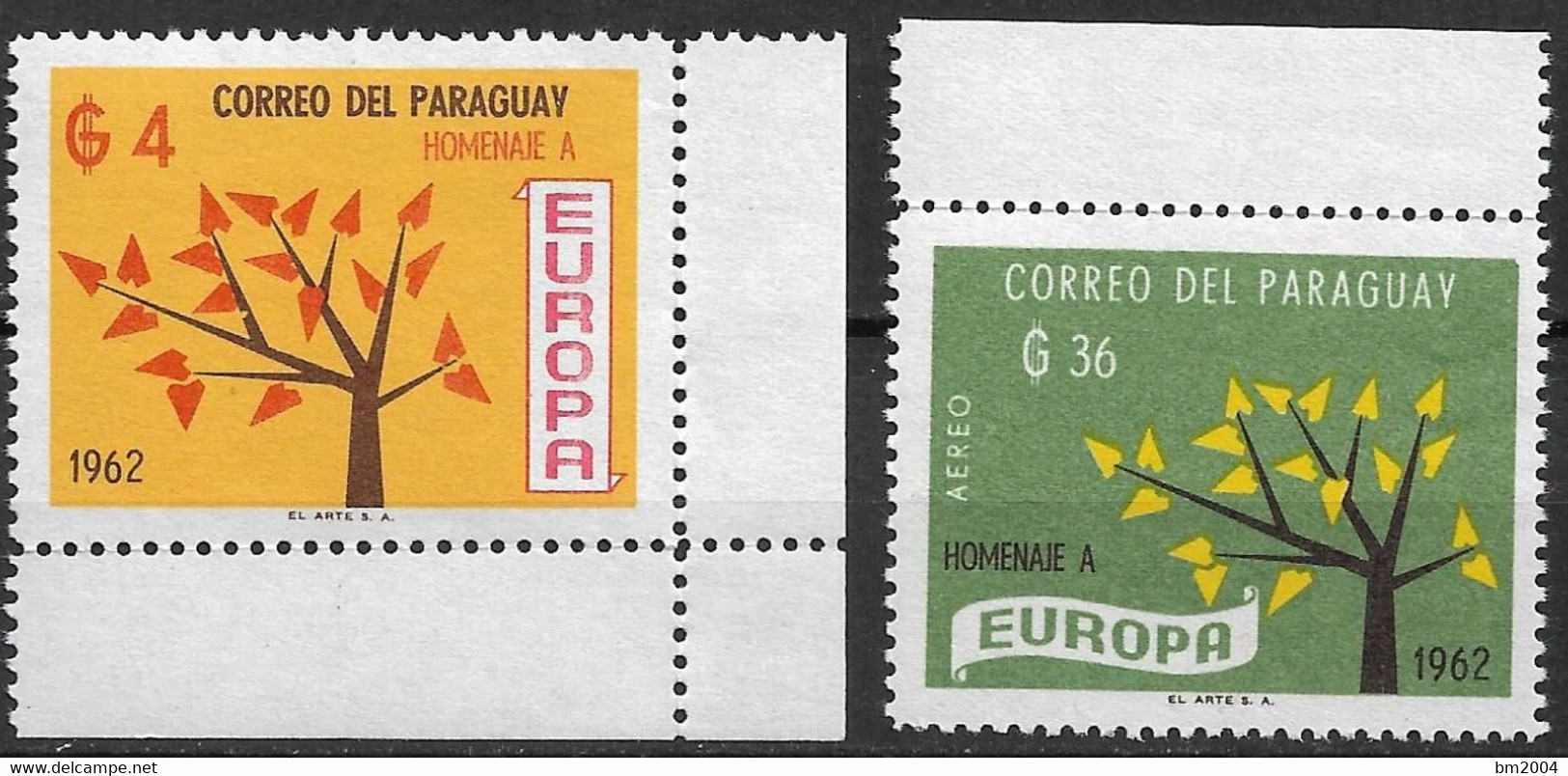 1962 Paraguay Mi. 1130-1 **MNH Das Vereinte Europa - Paraguay