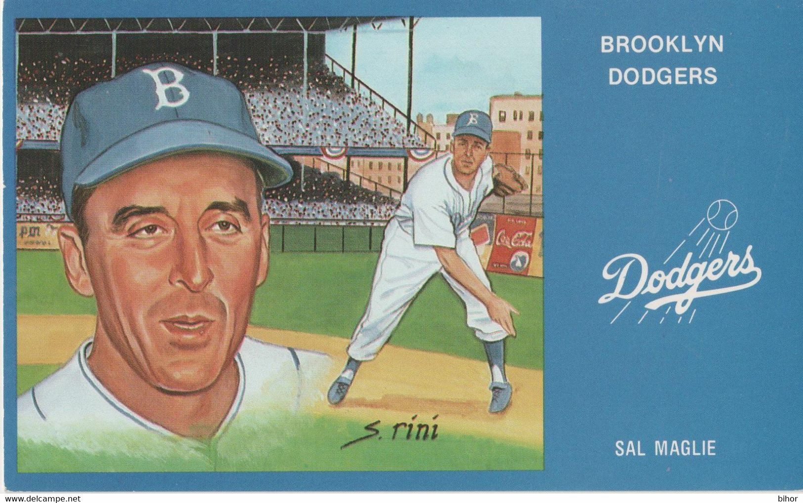 Sal Maglie / Baseball - Brooklyn Dodgers / Illustrateur Susan Rini - Baseball