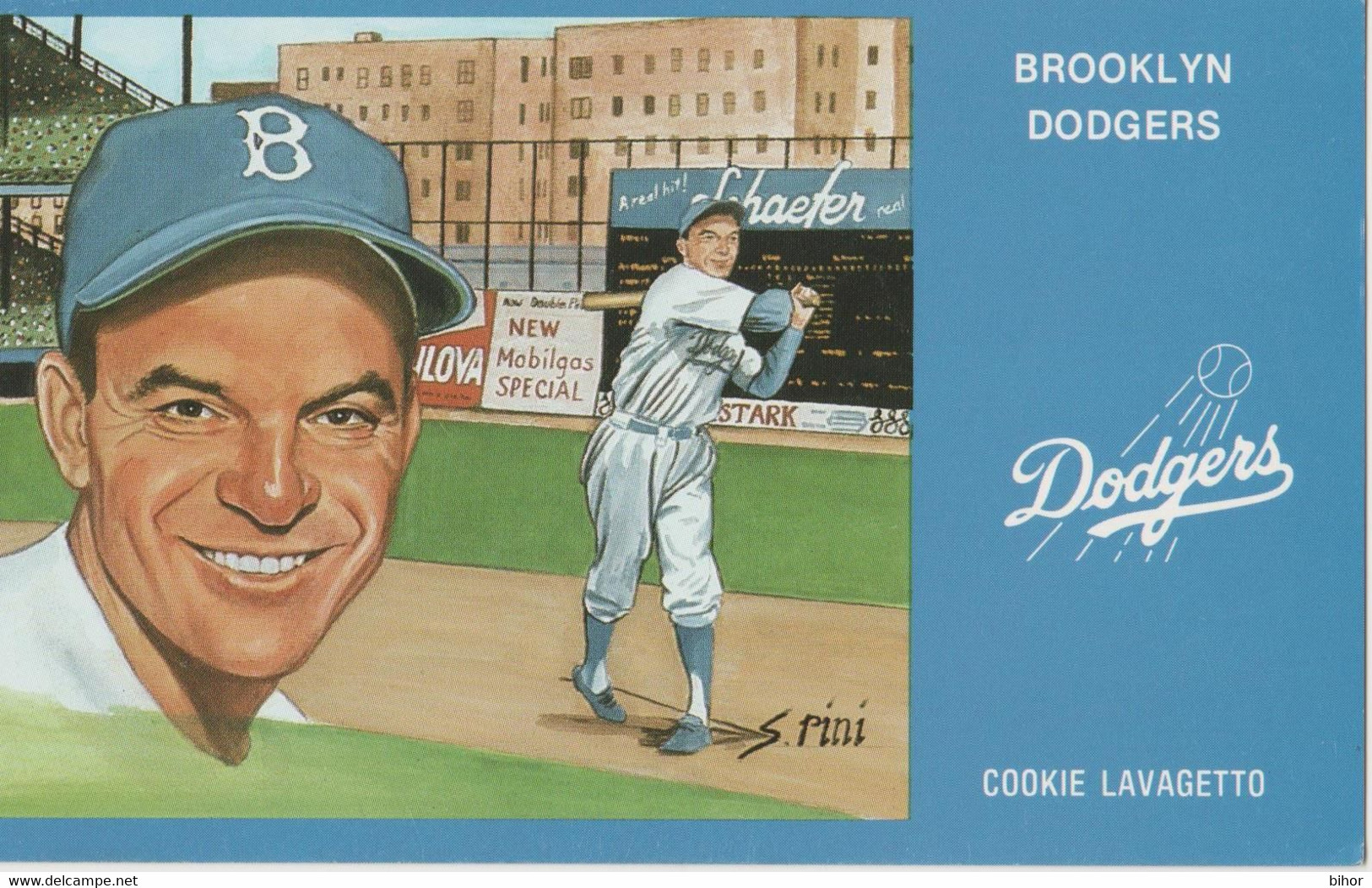 Cookie Lavagetto / Baseball - Brooklyn Dodgers / Illustrateur Susan Rini - Baseball