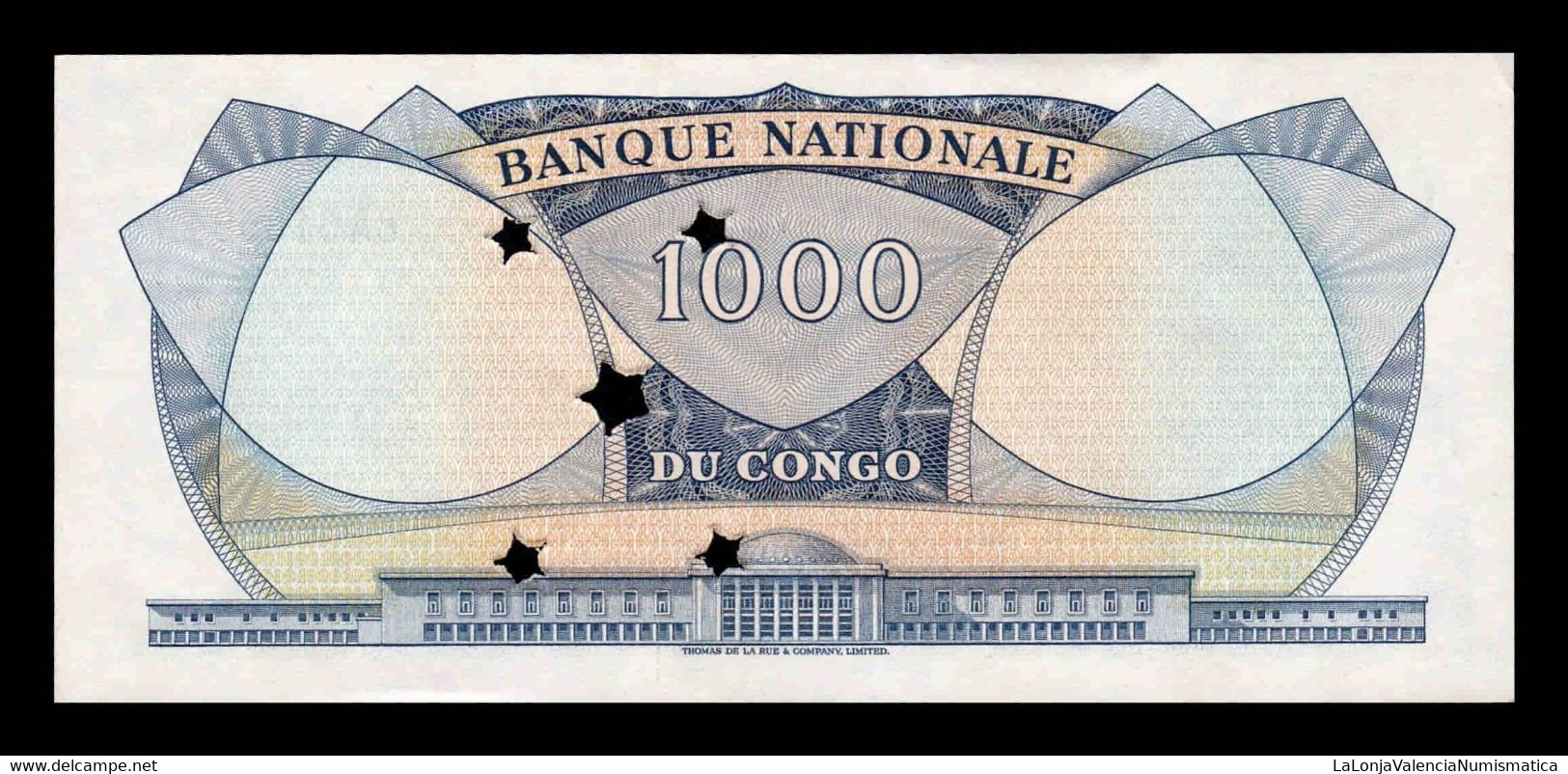 Congo 1000 Francs 1964 Pick 8a Cancelado SC- AUNC - Repubblica Del Congo (Congo-Brazzaville)