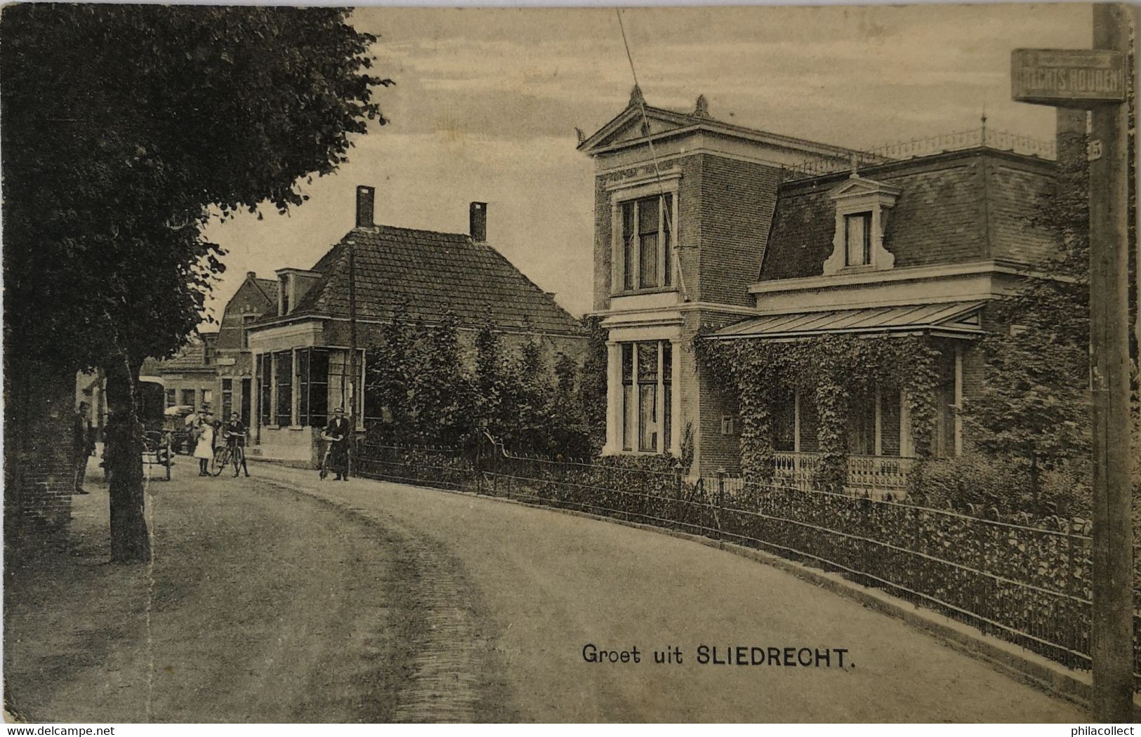 Sliedrecht (ZH) Groet Uit (geanimeerd) 1923 Vouw - Sliedrecht