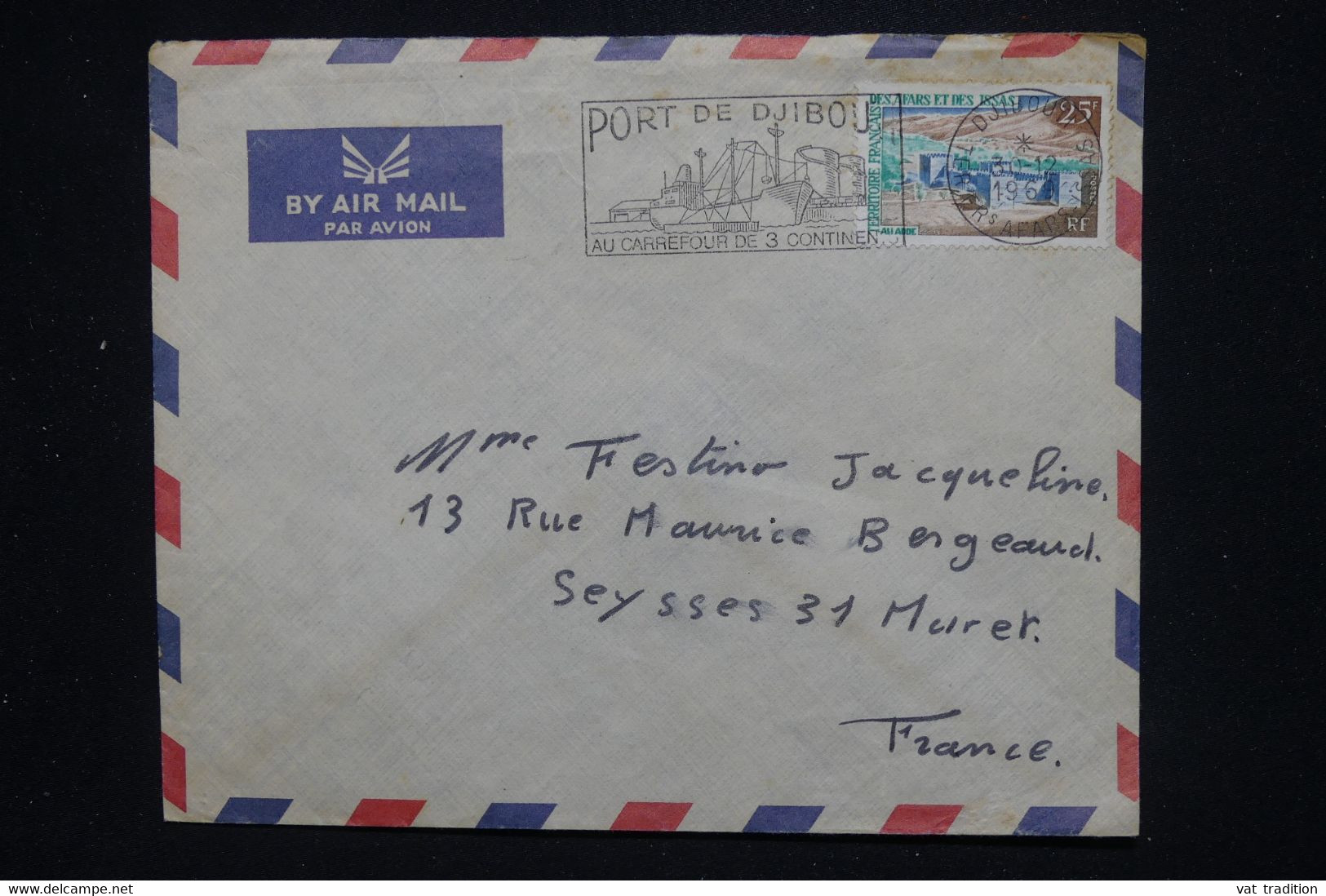 AFARS ET ISSAS - Enveloppe De Djibouti Pour La France En 1969 - L 119851 - Storia Postale