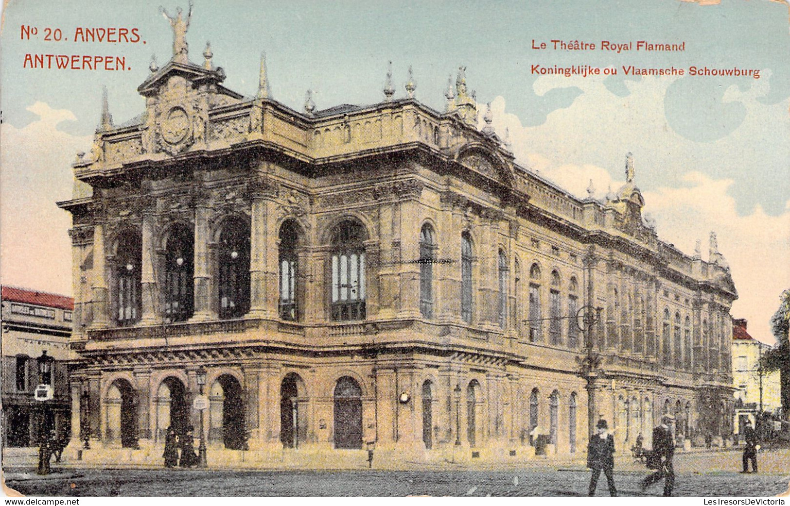 CPA Anvers - Antwerpen - Le Théâtre Royal Flamand - Animé - Antwerpen