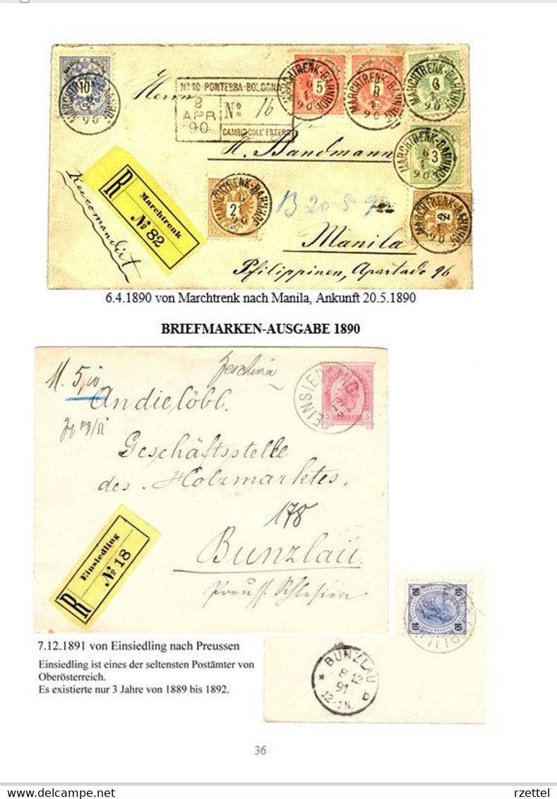 Reko-Zettel Und Einschreibe-Belege Von Oberösterreich 1886 - 1938 - Philately And Postal History