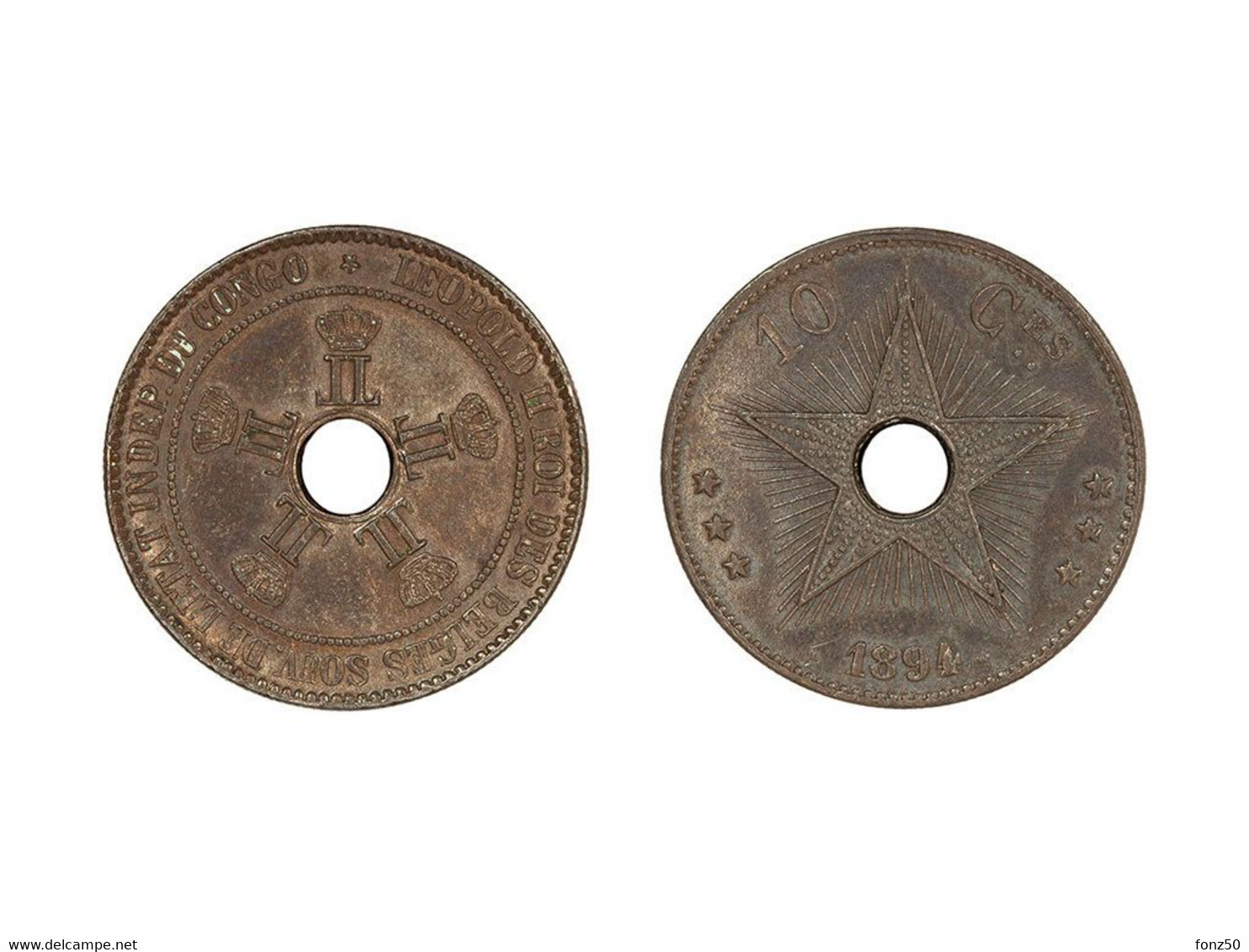 CONGO FREE STATE * 10 Cent 1894 * Prachtig * Nr 11002 - 1885-1909: Leopold II