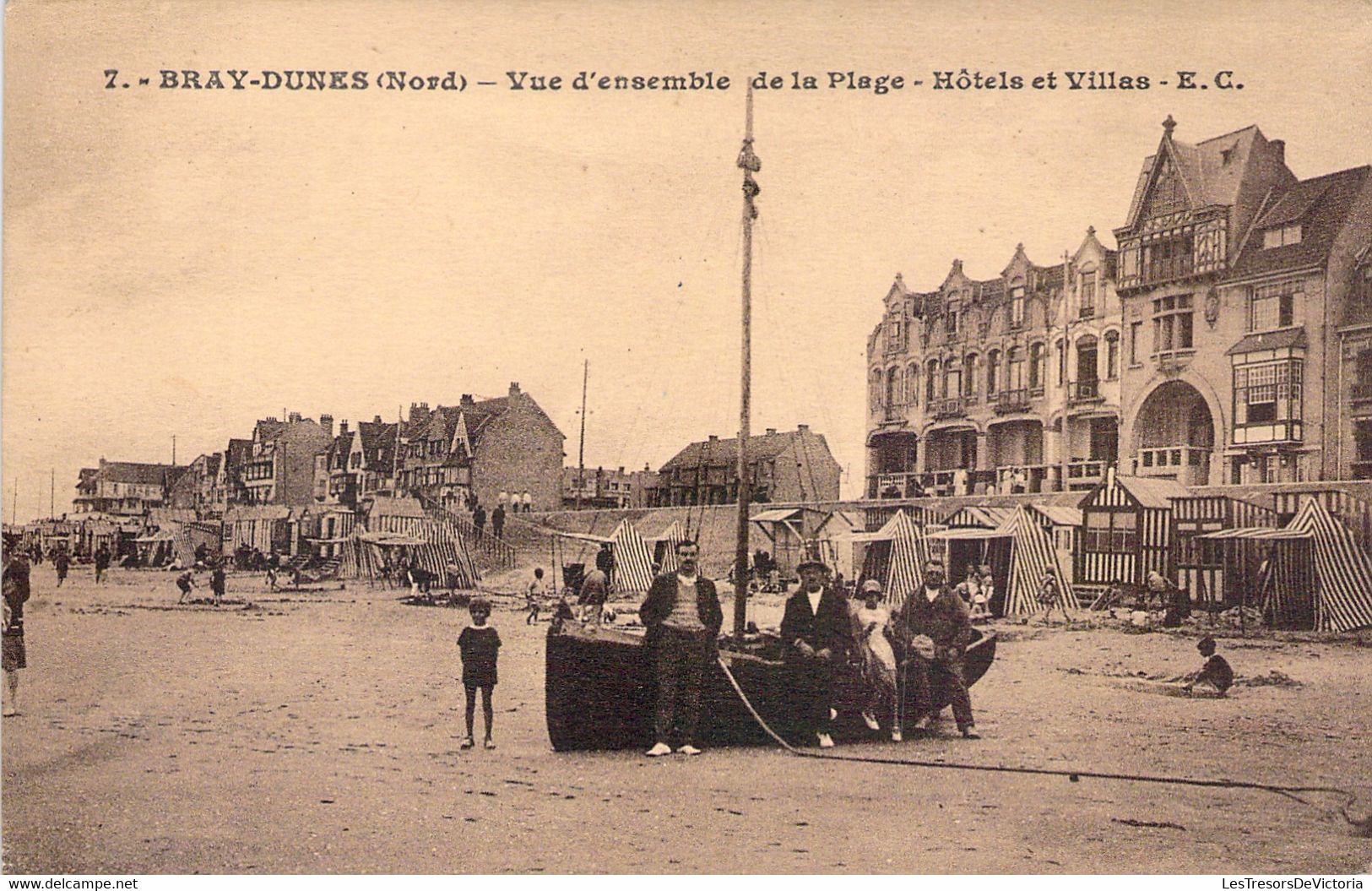 CPA BRAY DUNES - Vue D'ensemble De La Plage - Hotels Et Villas - Bray-Dunes